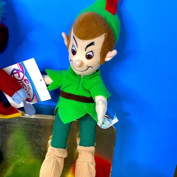 DISNEY EXCLUSIVE NWT VTG 90s PETER PAN RETIRED BEAN BAG PLUSH COMPLETE SET OF 5 - Picture 7 of 14